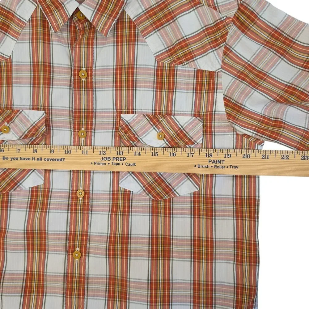 Patagonia A/C Shirt Button Front Camp Organic Cotton Plaid Mens Medium